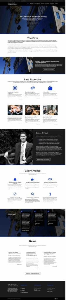 Legal Services industry web design