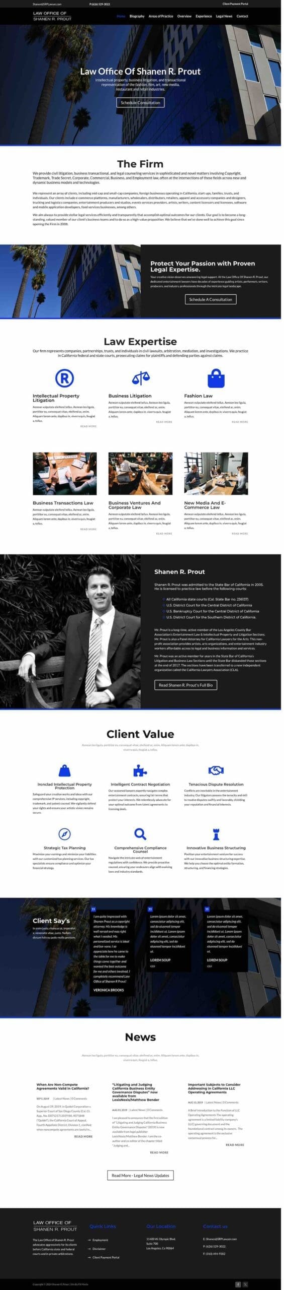 Legal Services industry web design